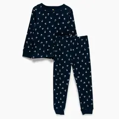 COYOTE KIDS - Pijama azul anclas algodón peruano - Azul