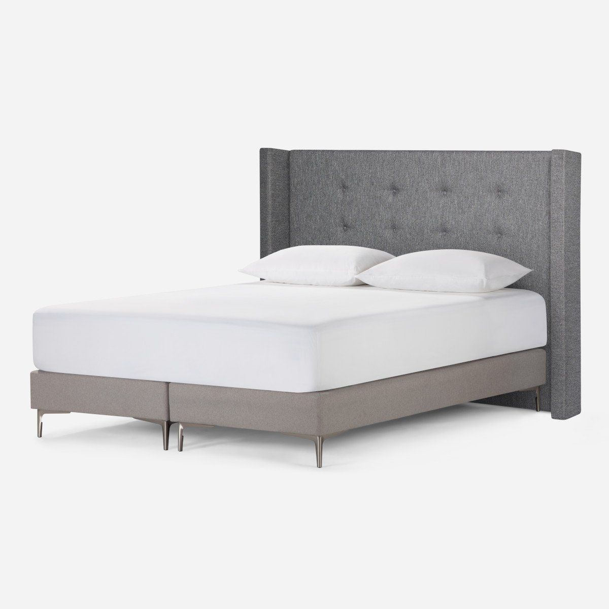 ROSEN - Respaldo Brickell Tela Charcoal King