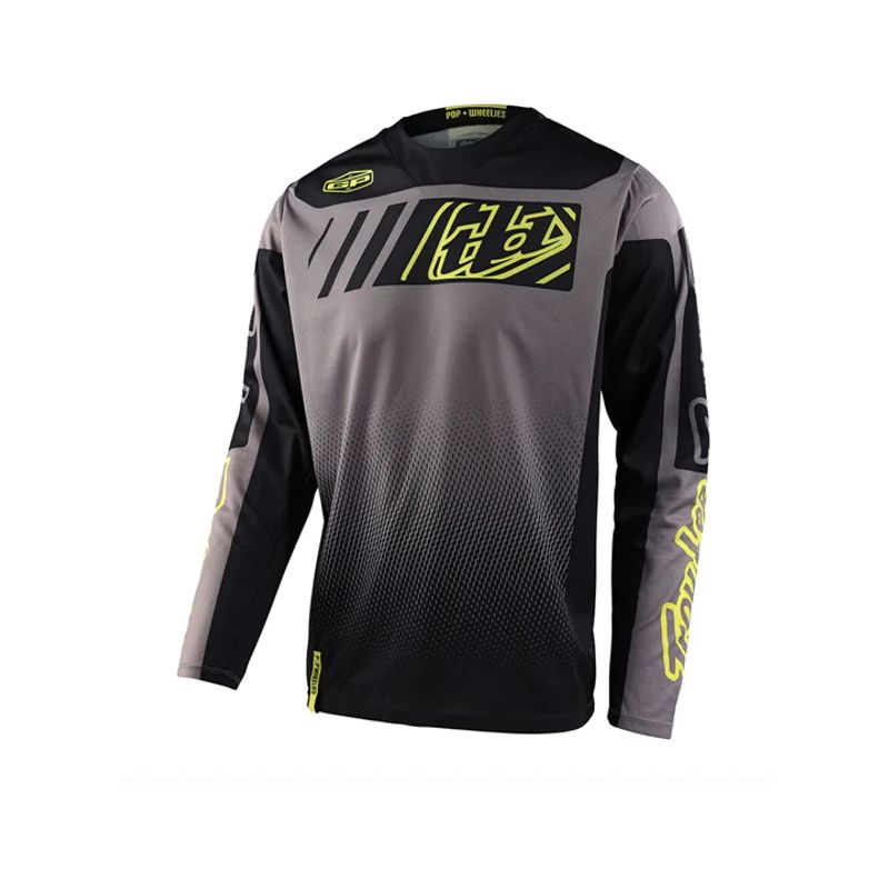 TROY LEE DESIGNS - Polera de Moto GP Icon Negro  Gris Troy Lee Designs