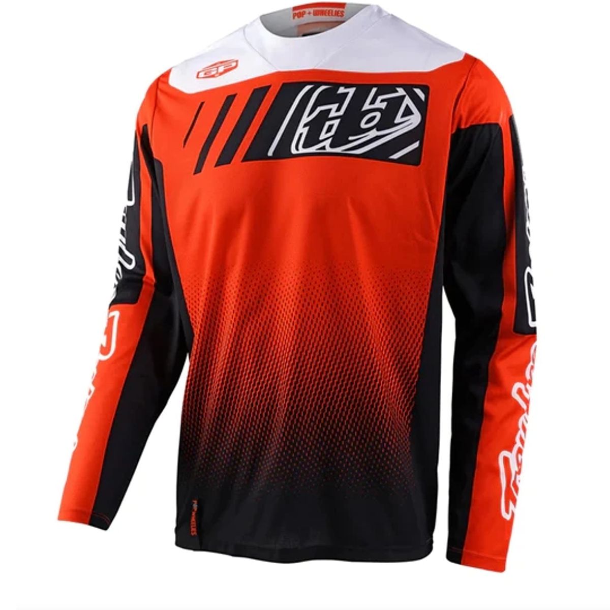 TROY LEE DESIGNS - Polera de Moto GP Icon Negro  Naranjo Troy Lee Designs
