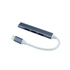 GENERICO - Hub TYPE-C de 4 Puertos USB 3.0 En Aluminio