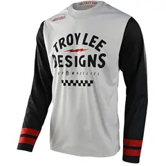 TROY LEE DESIGNS - Polera de Moto Scout GP Ride On Gris Blanco