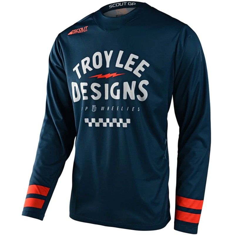 TROY LEE DESIGNS - Polera de Moto Scout GP Ride On Azul Troy Lee Designs.-