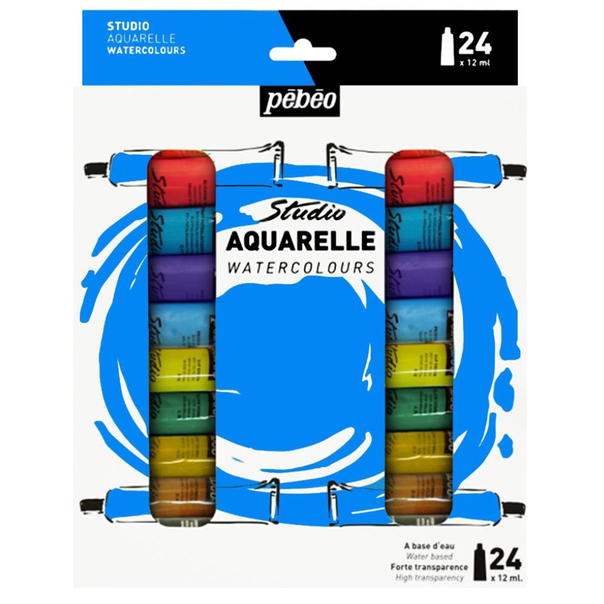 PEBEO - Acuarela Pebeo Studio Set 24 Colores 12ml