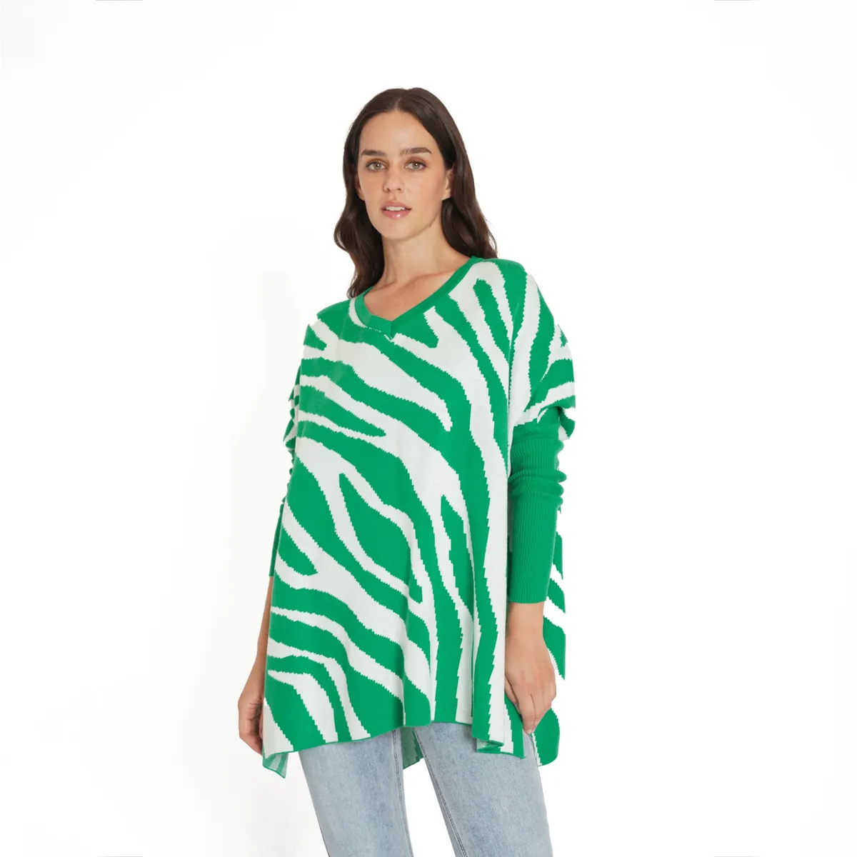 GUINDA - Sweater tipo poncho Juli GUINDA