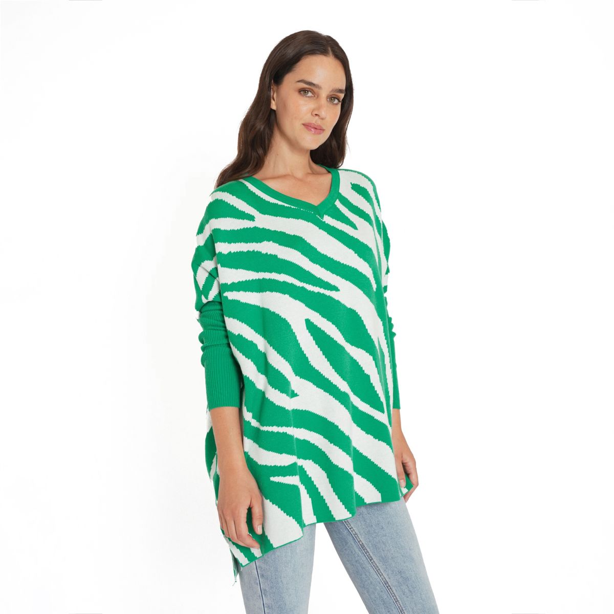 GUINDA - Sweater tipo poncho Juli GUINDA