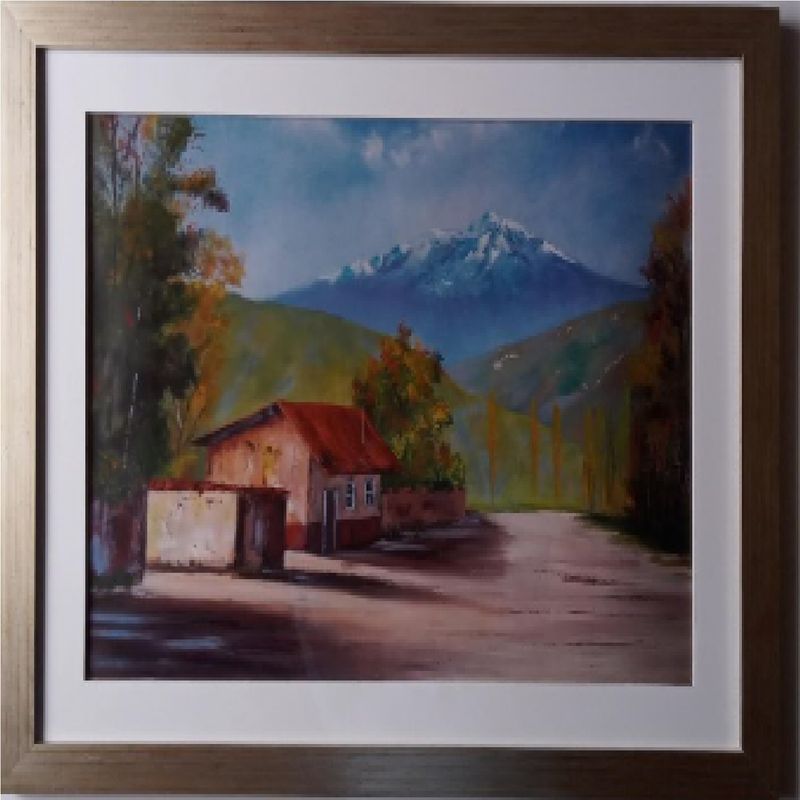 ARIVLE - Cuadro reproducción lámina en canvas paisaje montañas