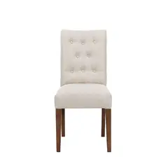 LATAM HOME - Silla Oviedo Lino Blanco, Madera