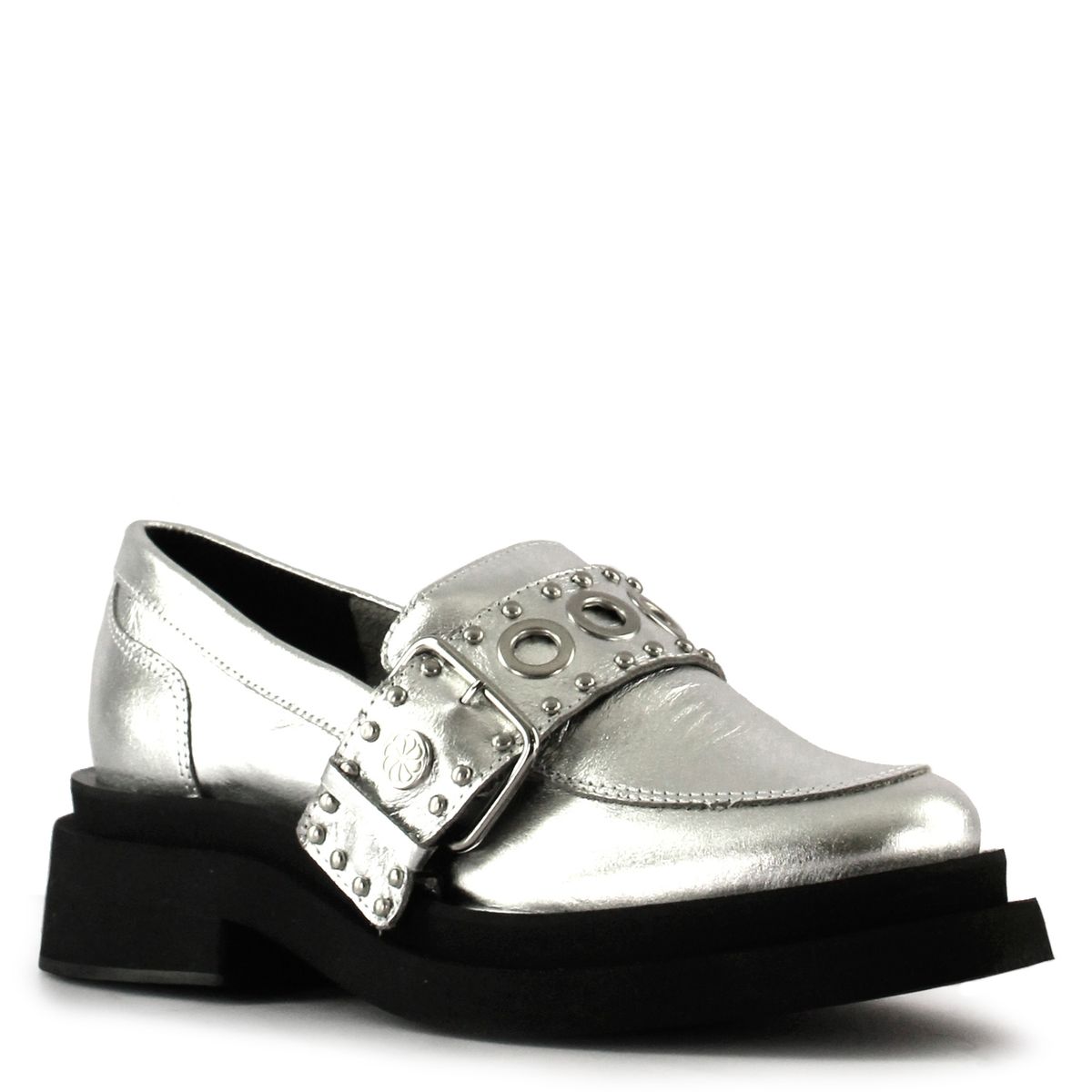 JAVIERA POCH - Mocasín Mujer Plata Javiera Poch