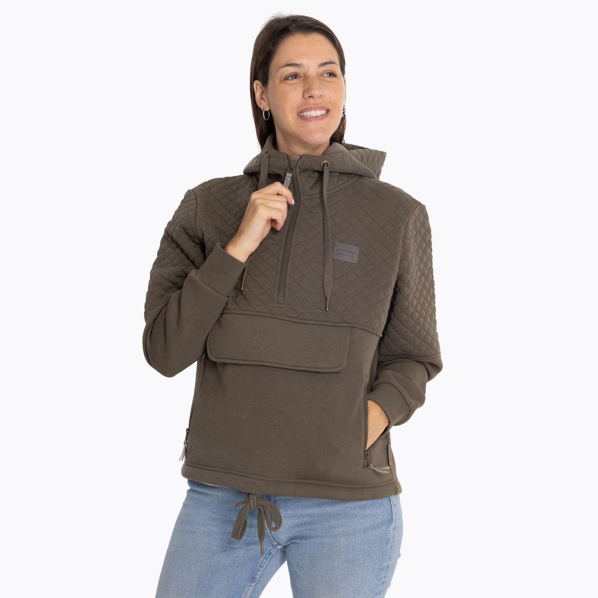 MERRELL - Polerón Mujer Spencer Sweatshirt Oliva MERRELL