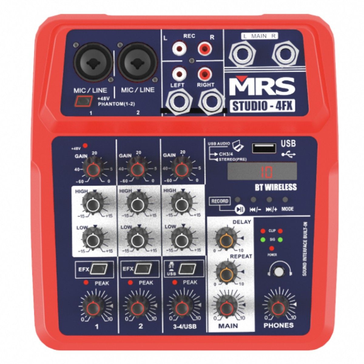 MRS - Mixer Mezclador de Estudio MRS Studio 4FX
