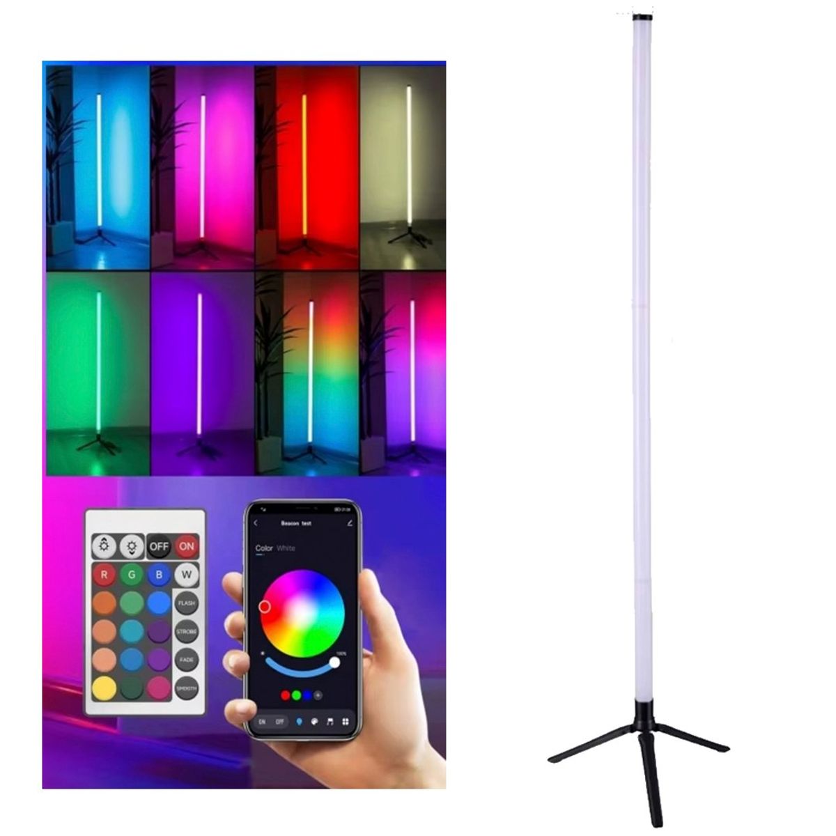 GENERICO - Lampara Esquinera Usb Luces Led Rgb Ambiente Moderno