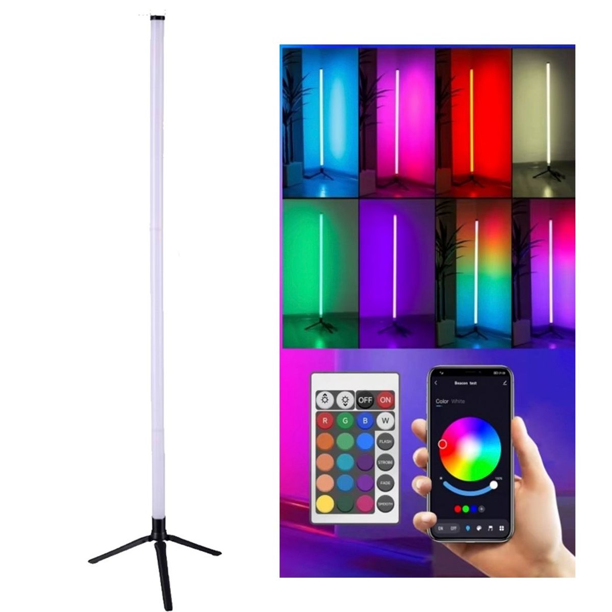 GENERICO - Lampara Esquinera Usb Luces Led Rgb Ambiente Moderno