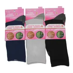 GARSIL - Calcetines Bambú + Cobre Para Mujer - Diabetes - Sin Costuras - Docena