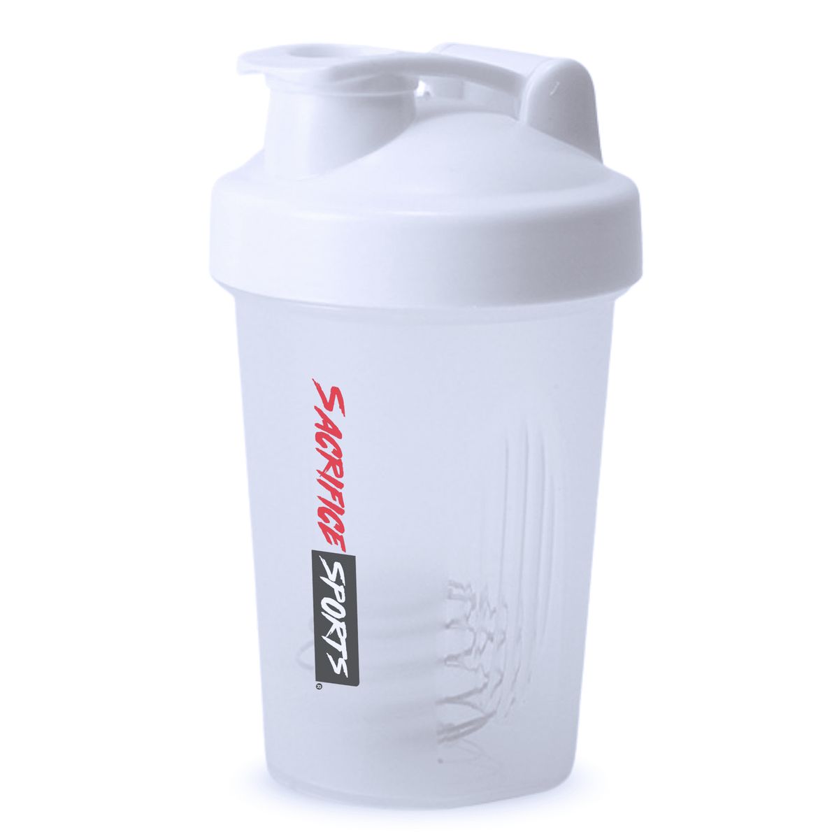 GENERICO - Botella Shaker para Proteina Sacrifice Sports Blanco
