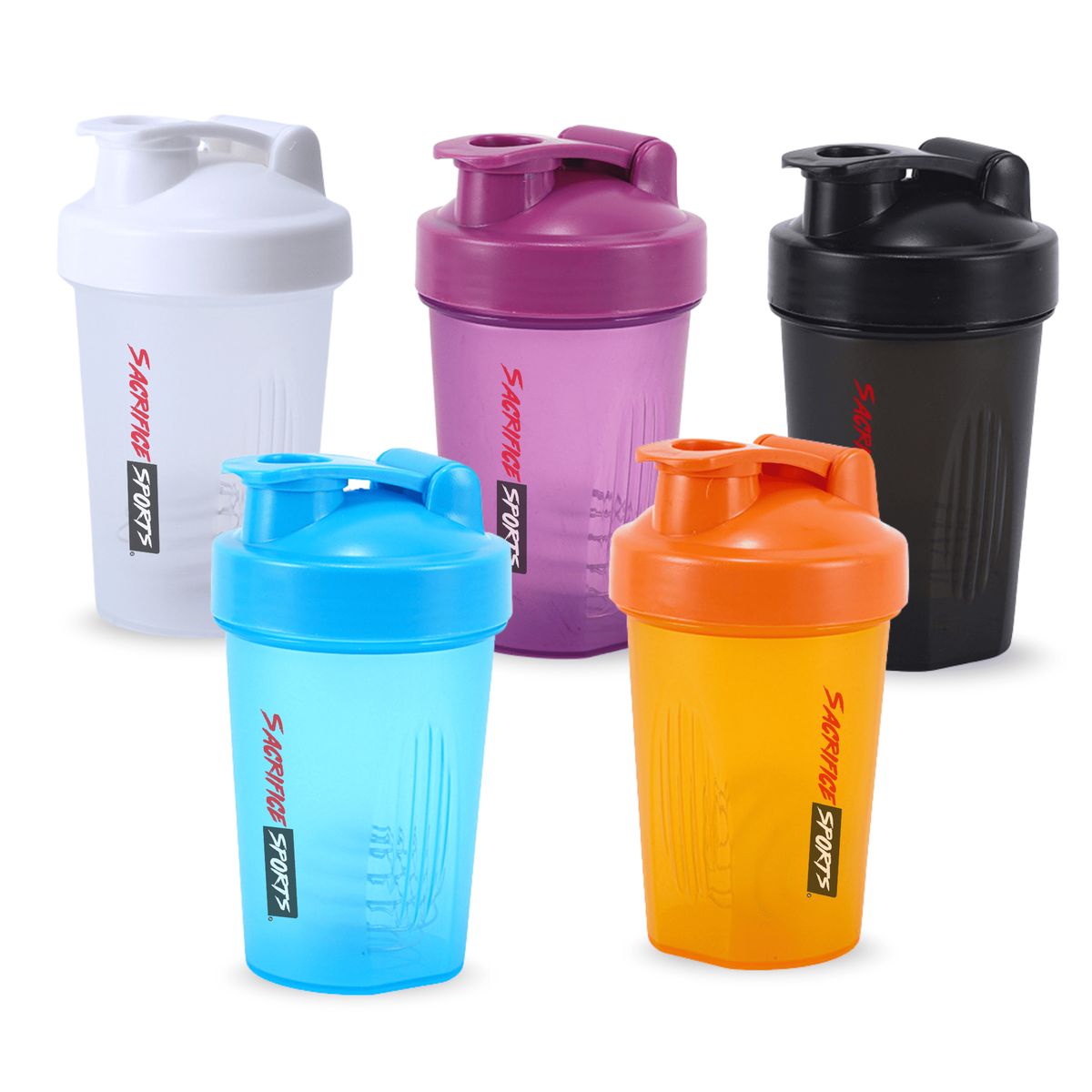 GENERICO - Botella Shaker para Proteina Sacrifice Sports Blanco