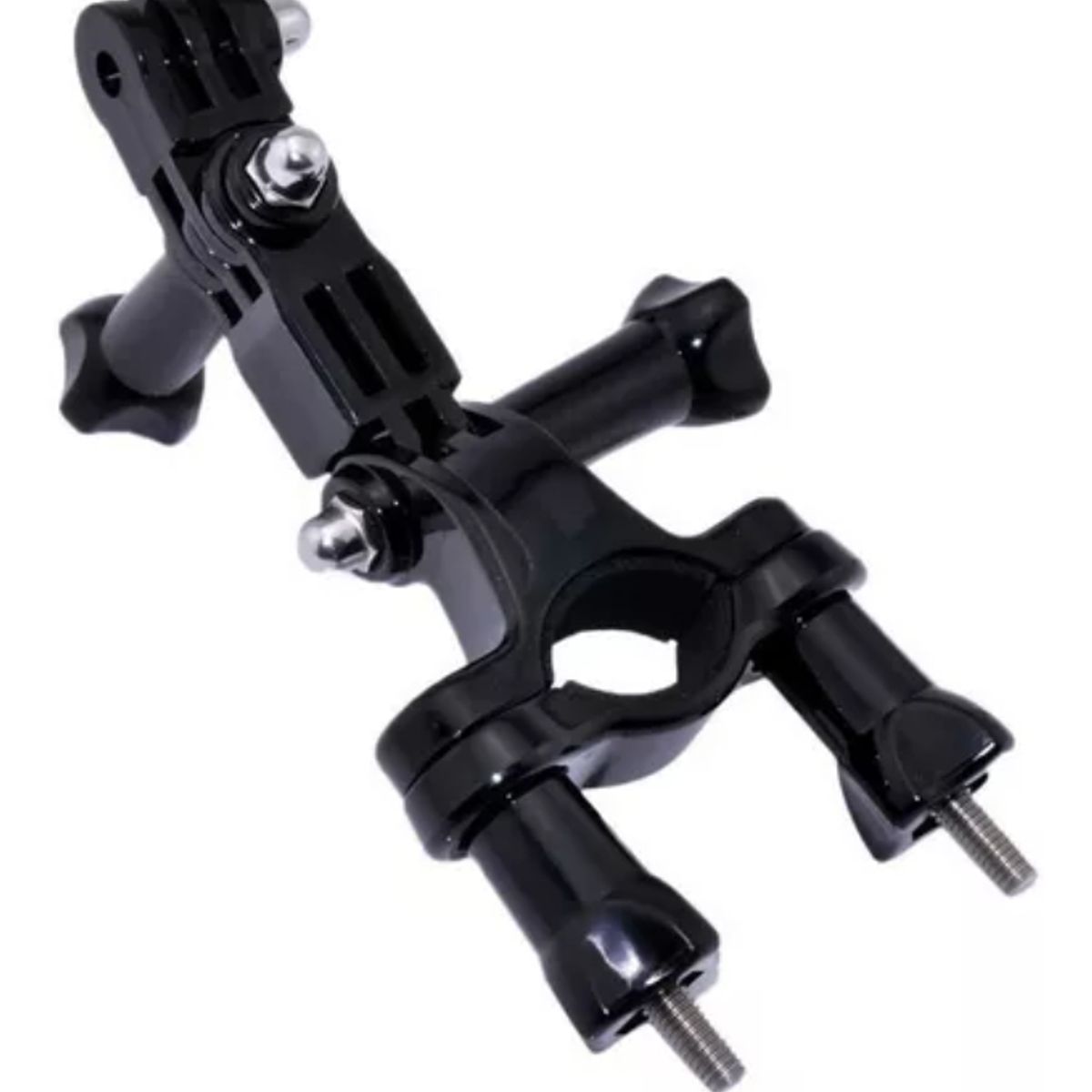 GENERICO - SOPORTE BICICLETA PARA GOPRO + DOS BRAZOS PIVOTE
