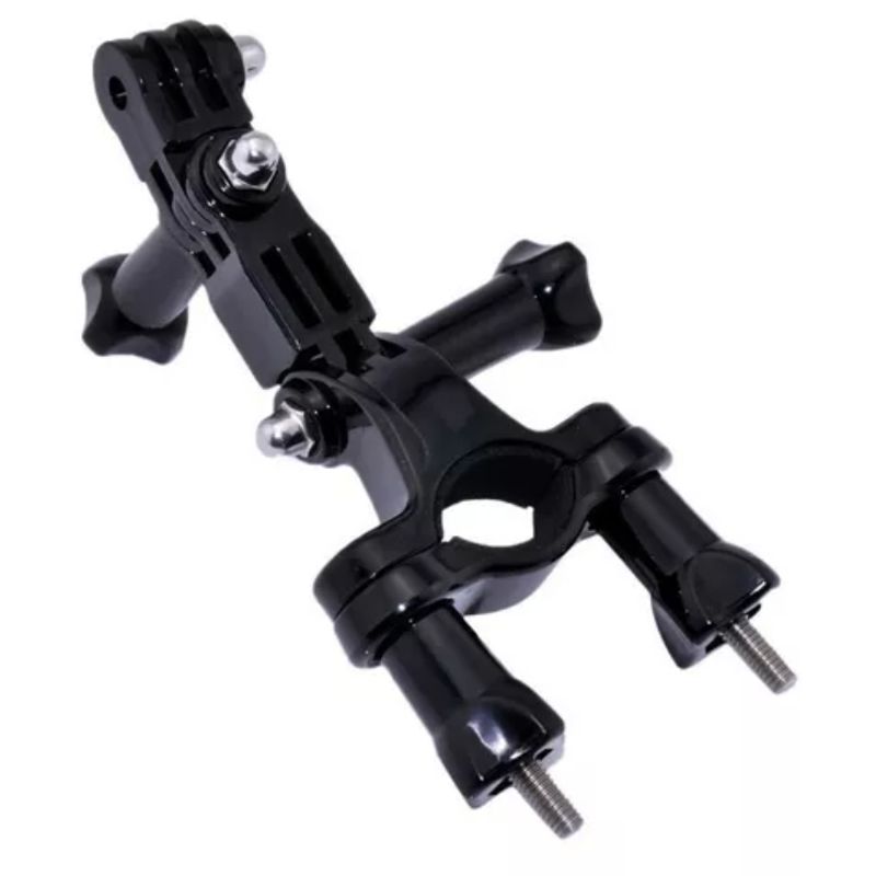 GENERICO - SOPORTE BICICLETA PARA GOPRO + DOS BRAZOS PIVOTE