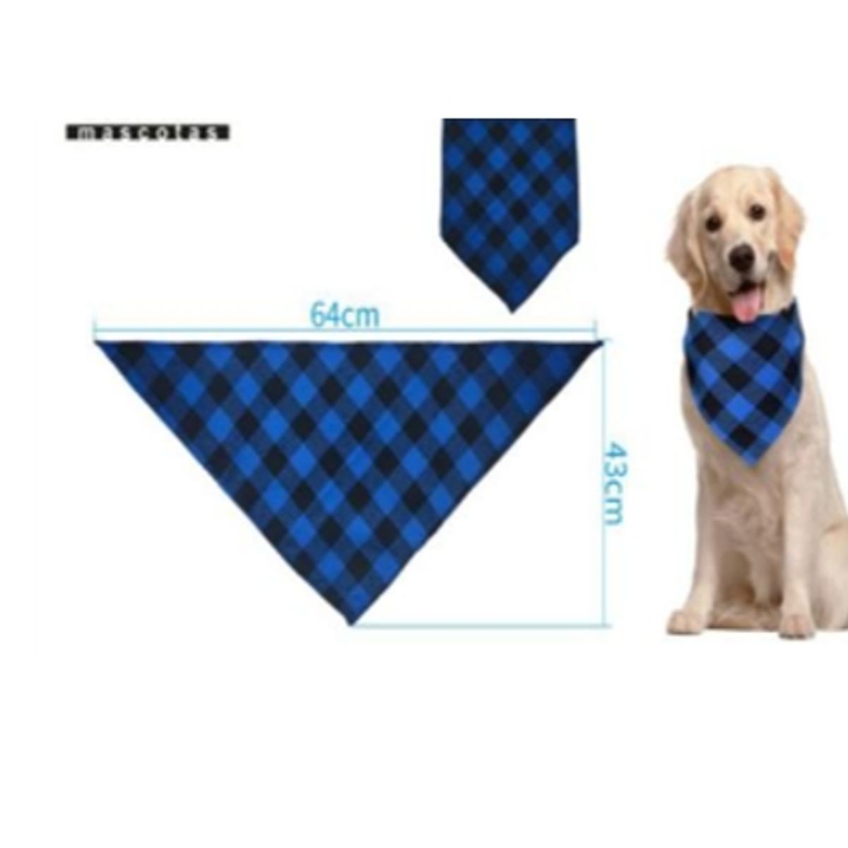 GENERICO - Toalla De Saliva Para Mascotas Perros 64x43cm Azul