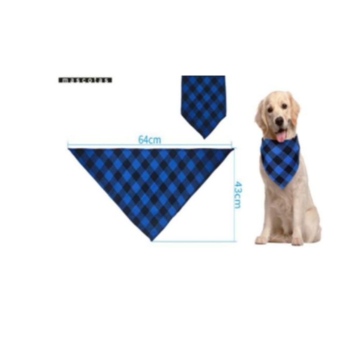 GENERICO - Toalla De Saliva Para Mascotas Perros 64x43cm Azul