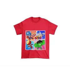 GENERICO - Polera Juvenil Niña Niño Avengers Thor Ironman Hulk Algodon