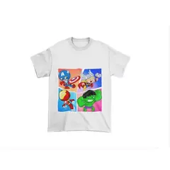 GENERICO - Polera Juvenil Niña Niño Avengers Thor Ironman Hulk Algodon