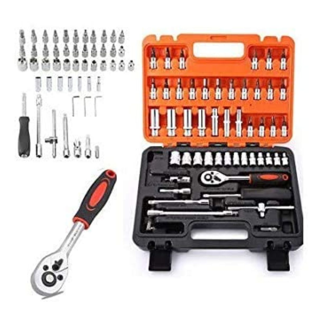 GENERICO - Llave Inglesa con 53 juegos de dados