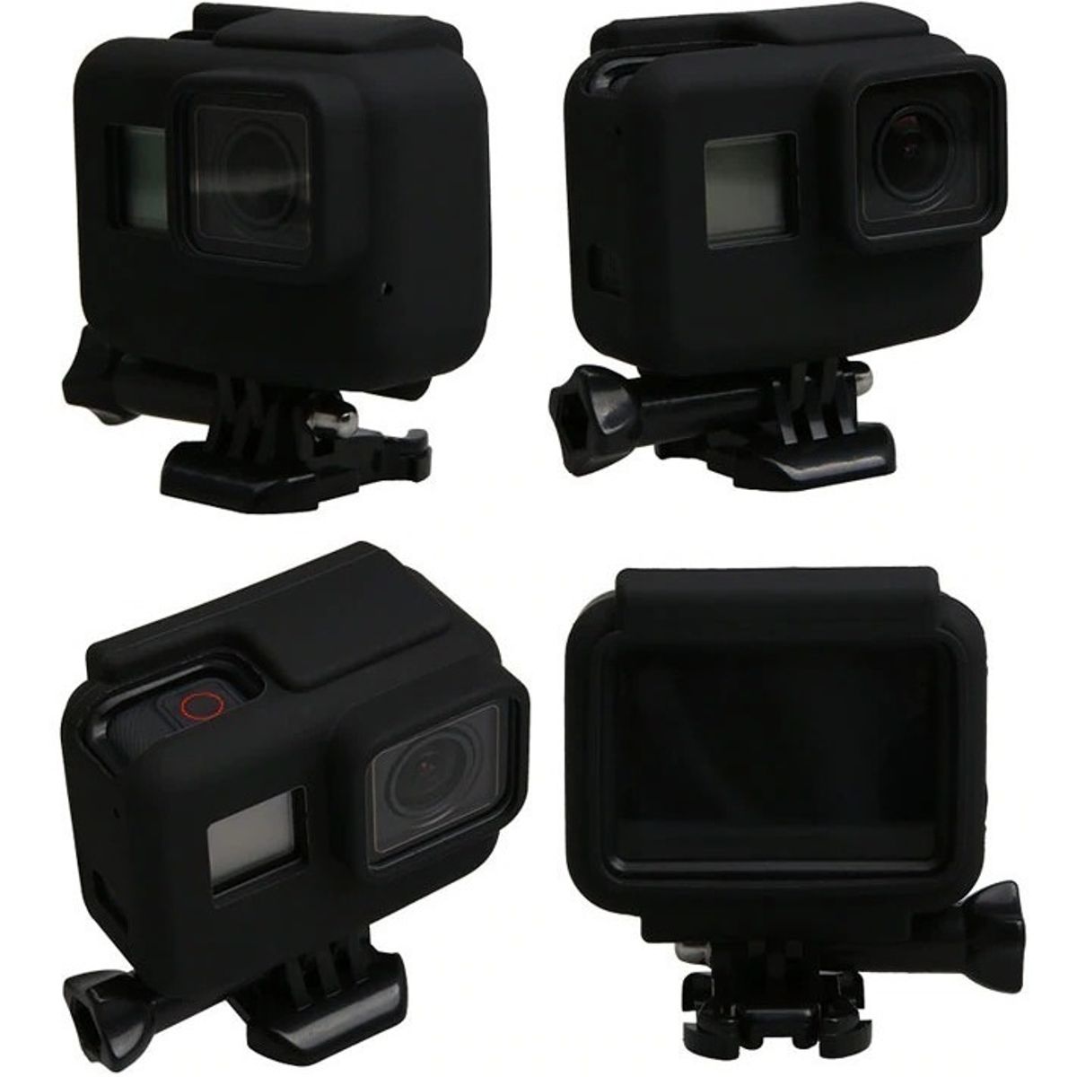 GENERICO - FUNDA SILICONA NEGRA GOPRO 5 6 7 HERO