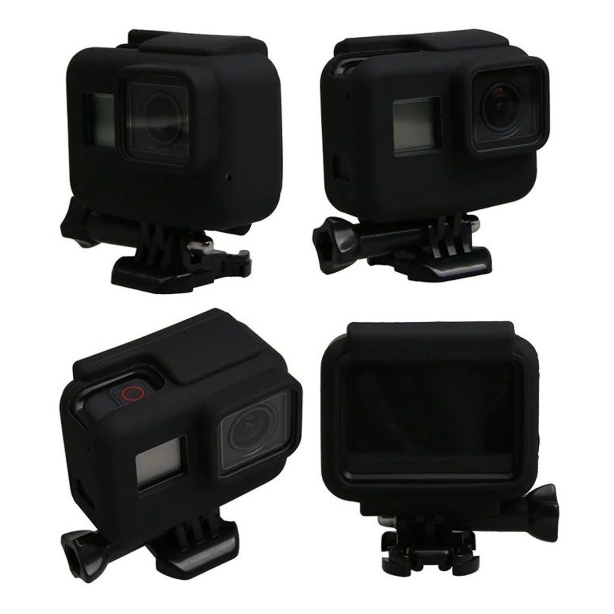 GENERICO - FUNDA SILICONA NEGRA GOPRO 5 6 7 HERO