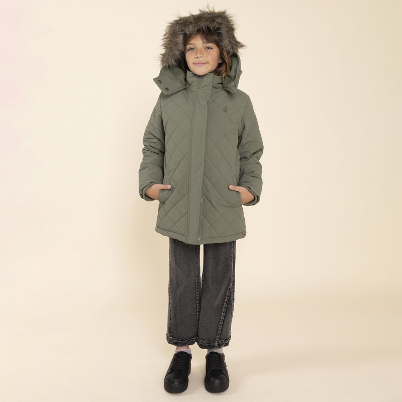 HUSH PUPPIES - Parka Niña Peggy Verde Musgo HUSH PUPPIES