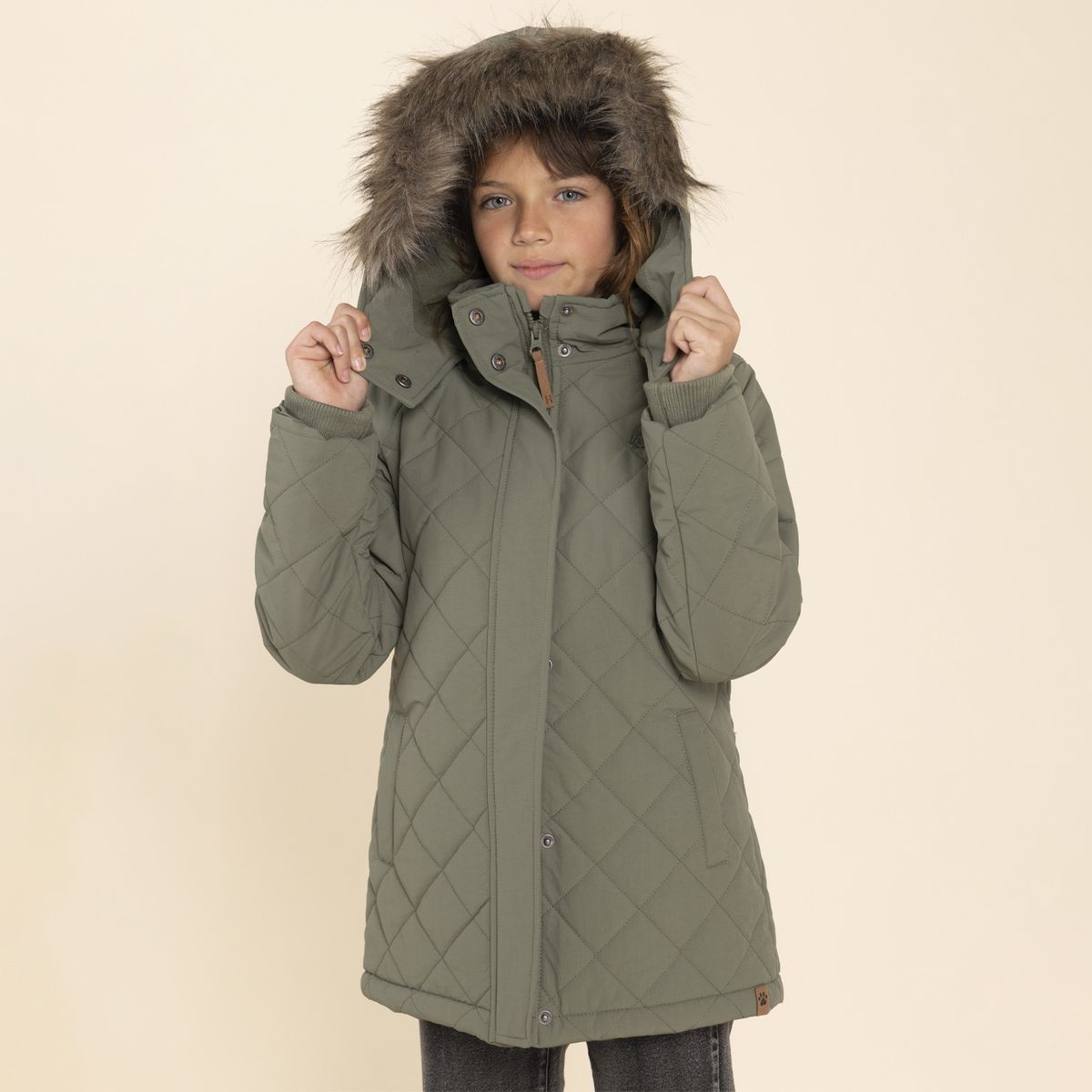 HUSH PUPPIES - Parka Niña Peggy Verde Musgo HUSH PUPPIES