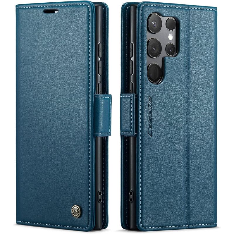 AORISSE - Carcasa Tarjetero Samsung Galaxy S23 Ultra - Azul