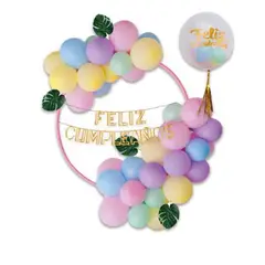 GENERICO - Pack Arco Globos Feliz Cumpleaños Colores