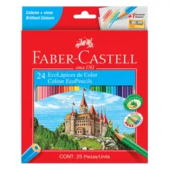 FABER-CASTELL - Lápices Ecolápices 24 Colores + Sacapuntas
