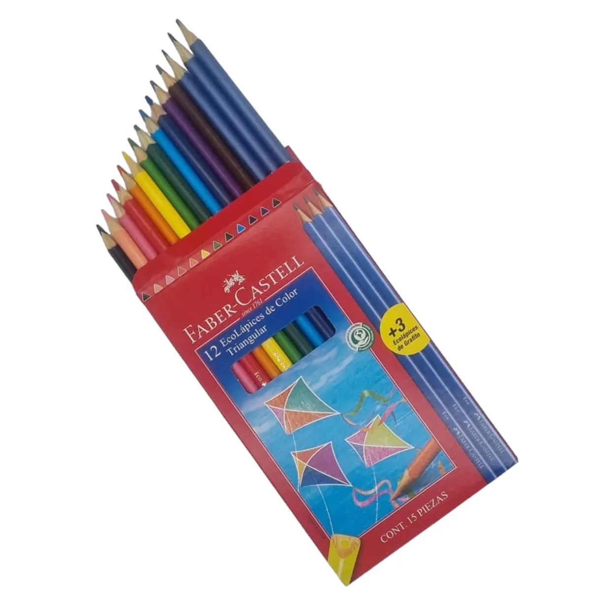 FABER-CASTELL - Lapices Faber-Castell Ecolápices Triangular 12+3 Grafitos