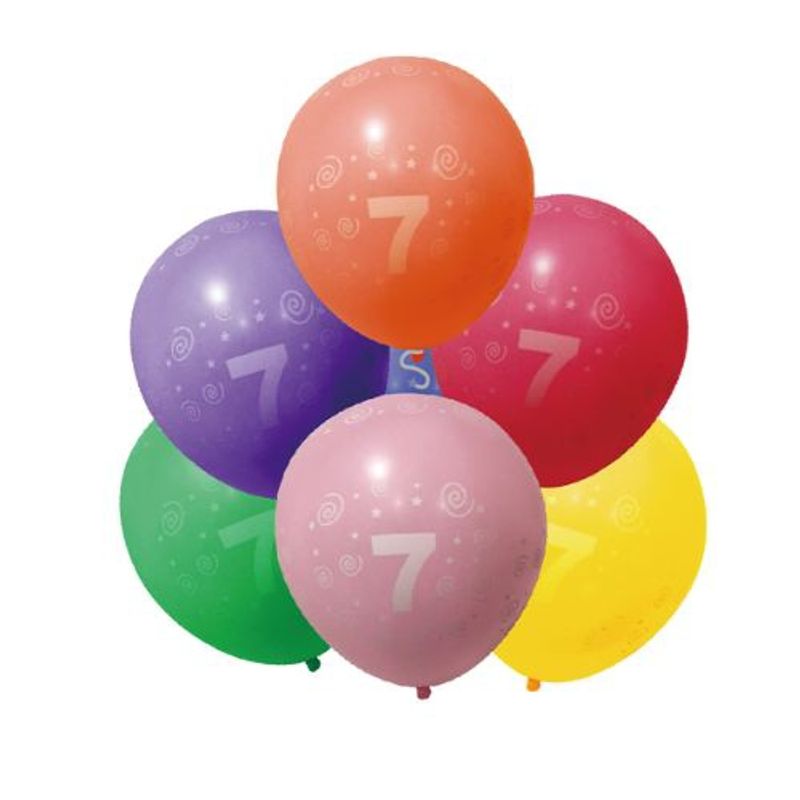 GENERICO - Globos Latex Varios Colores 30 Cm Numero 7