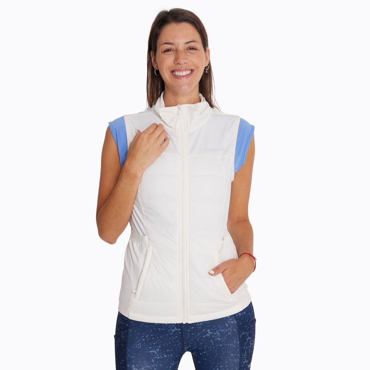 MERRELL - Parka Sin Mangas Mujer Sweatshirt Blanco MERRELL