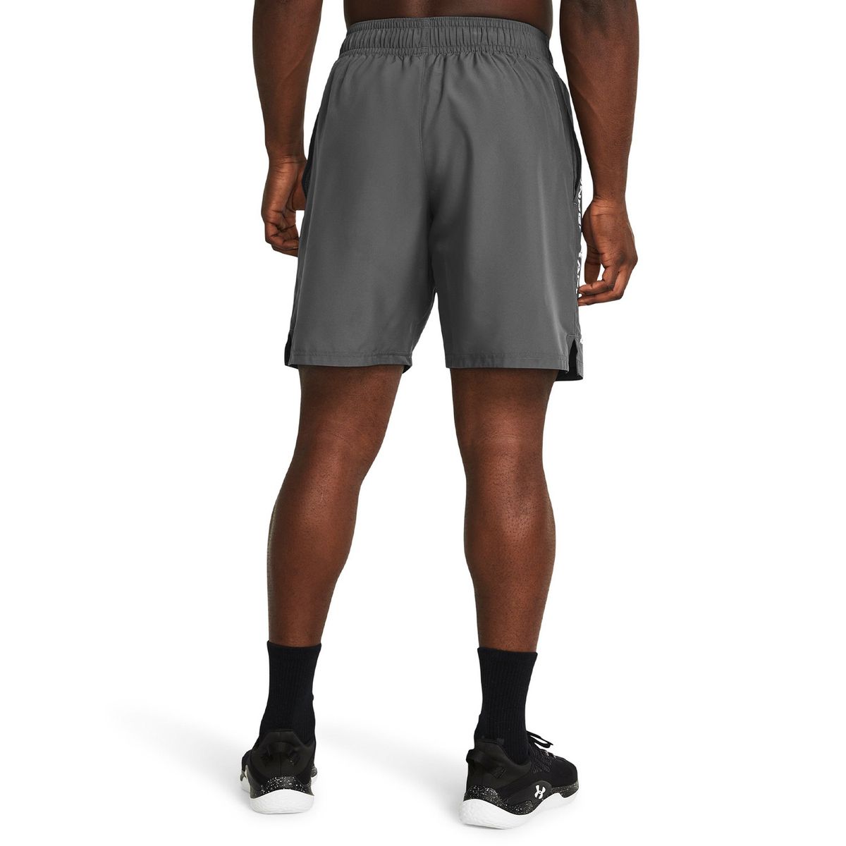 UNDER ARMOUR - Shorts UA Woven Wordmark para Hombre Gris UNDER ARMOUR
