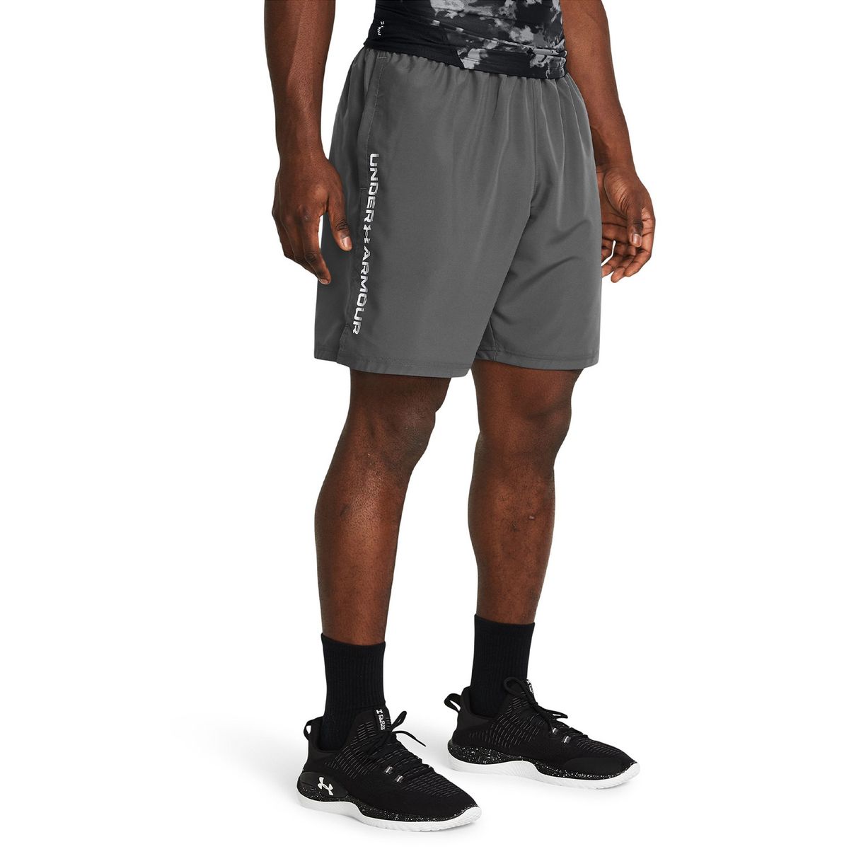 UNDER ARMOUR - Shorts UA Woven Wordmark para Hombre Gris UNDER ARMOUR
