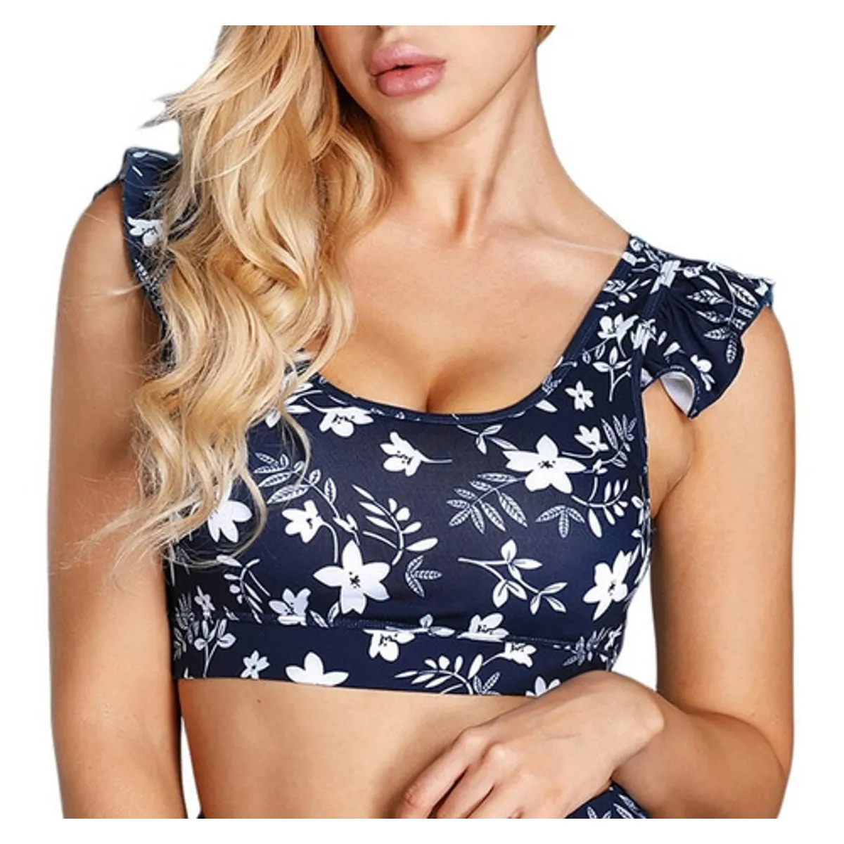 GLORIAHOON - Ruffle Top Peto Sostén Deportivo Control Gloriahoon Talla L