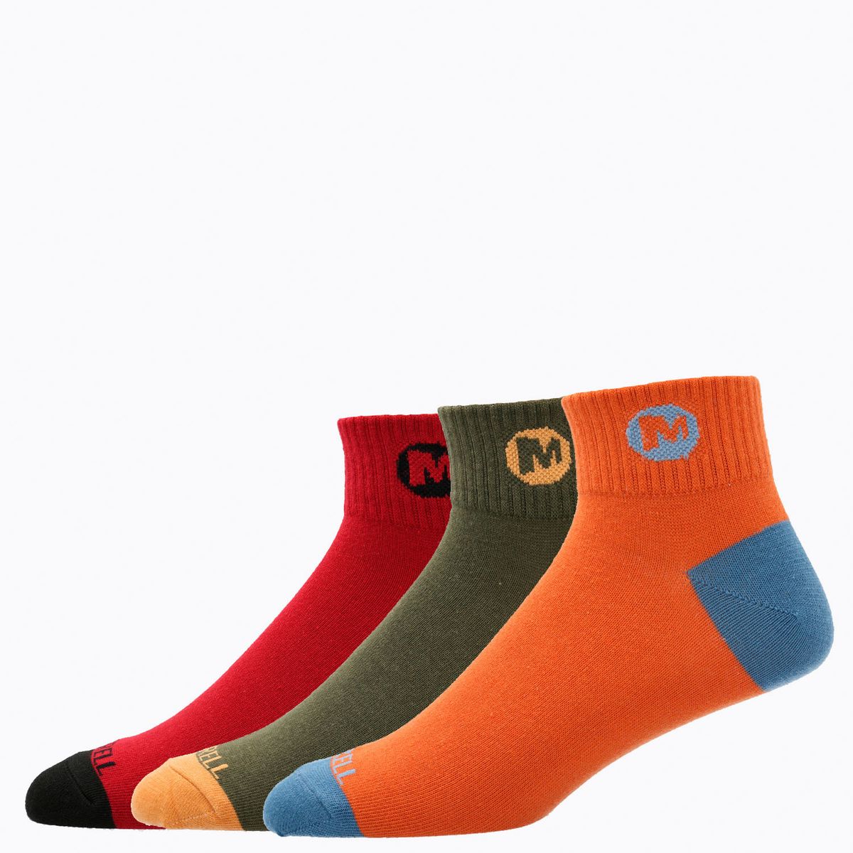 MERRELL - Pack 3 Calcetines Unisex Quarter Multicolor MERRELL