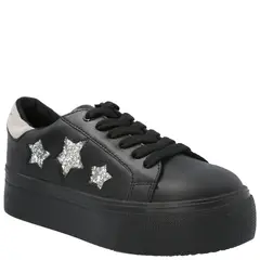 HUSH PUPPIES - Zapatilla Cuero Niña Quens Negro