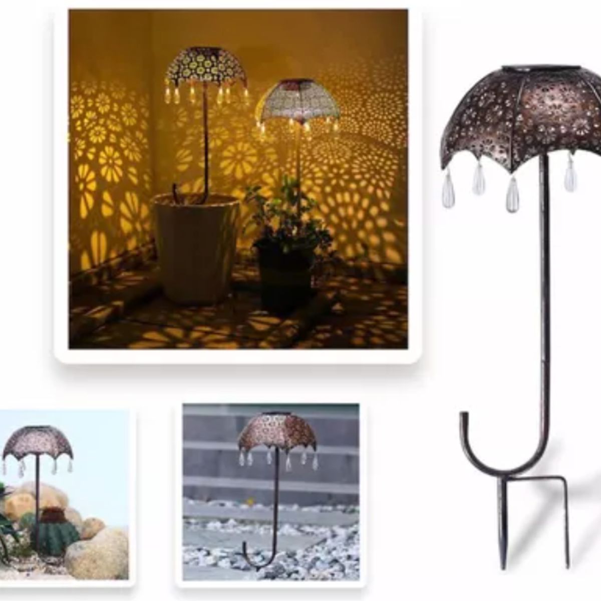 GENERICO - Paraguas con LUZ LED Solar