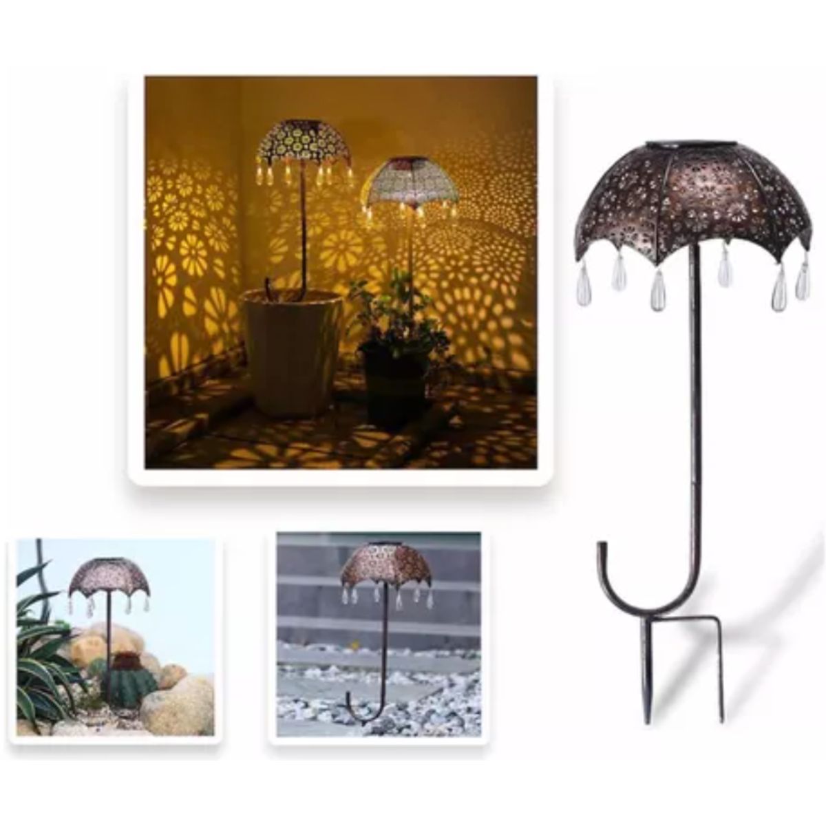 GENERICO - Paraguas con LUZ LED Solar