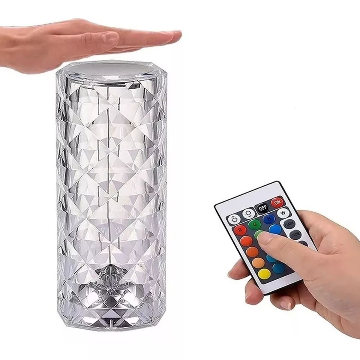 GENERICO - Lámpara Diseño Cristal Diamante Acrílico Táctil Usb