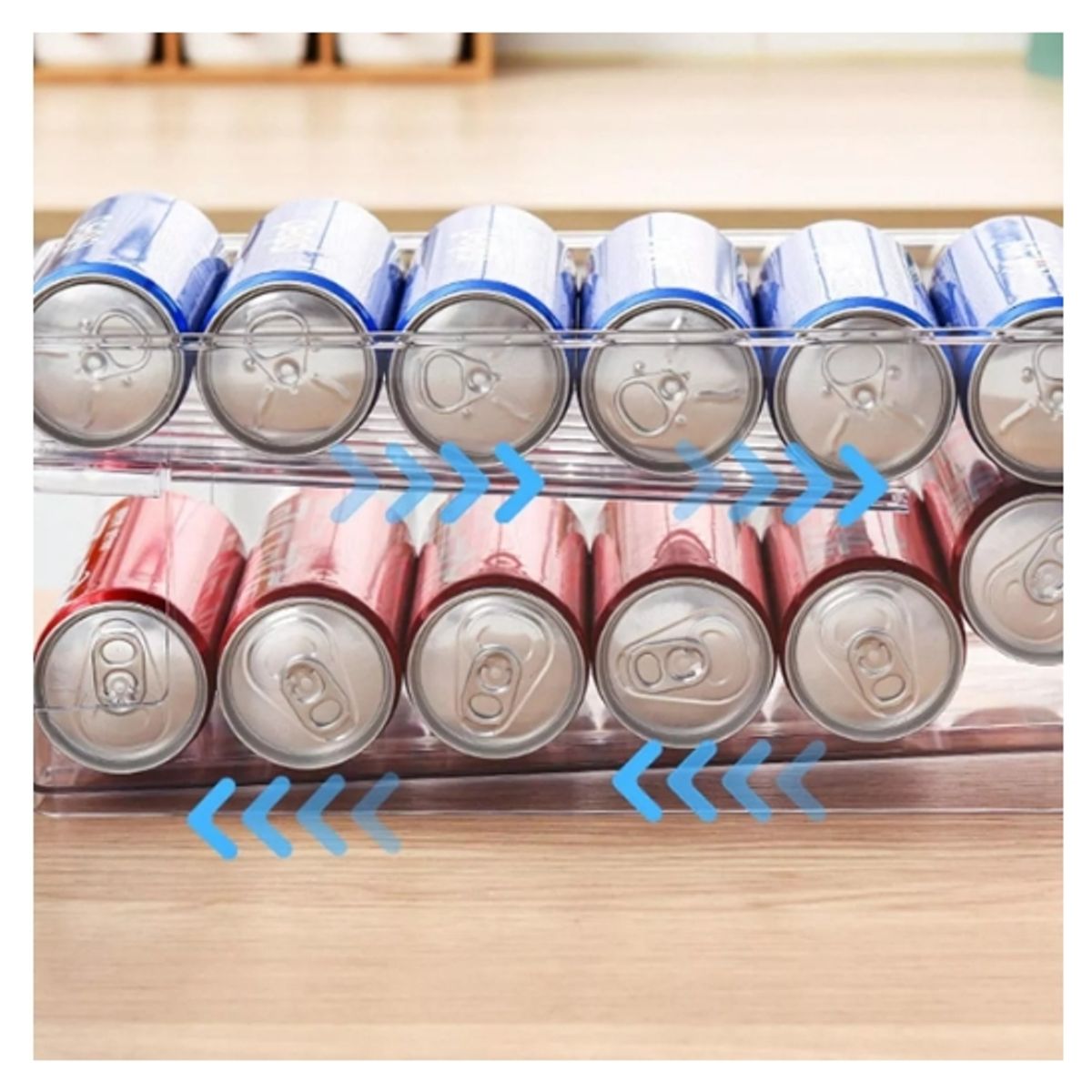 GENERICO - Organizador De Latas Bebidas Refrigerador Despensa Alimentos