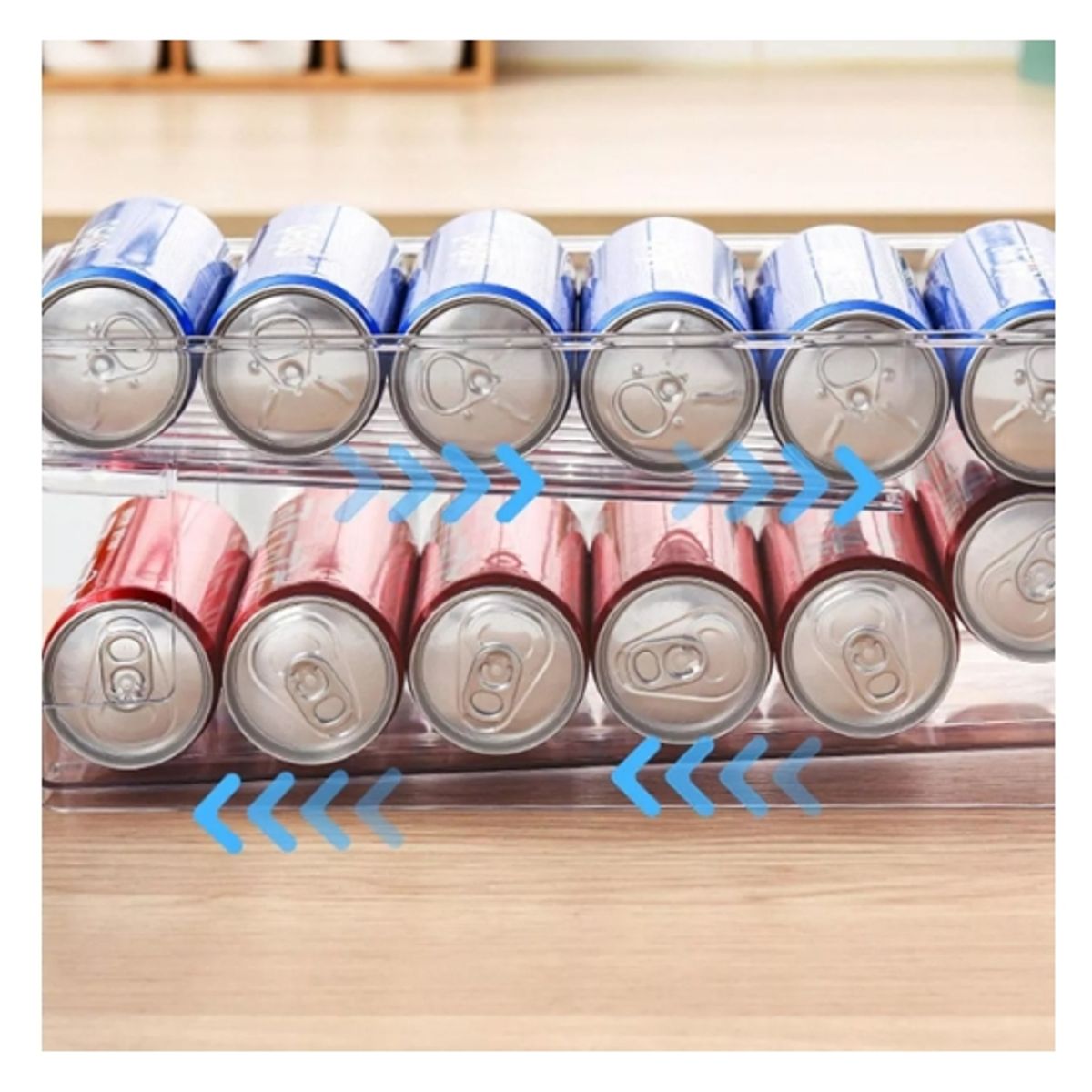 GENERICO - Organizador De Latas Bebidas Refrigerador Despensa Alimentos