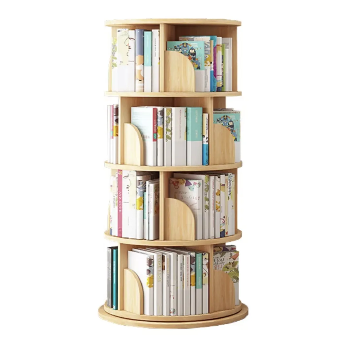 HOMER DESIGN - Biblioteca Giratoria Librero Organizador Libros Alto 129cm