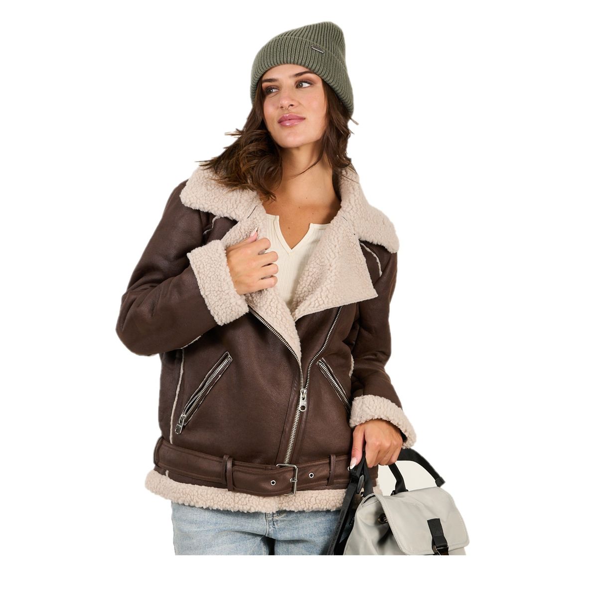 POLEMIC - Chaqueta Biker Chiporro Aviadora Mujer Polemic