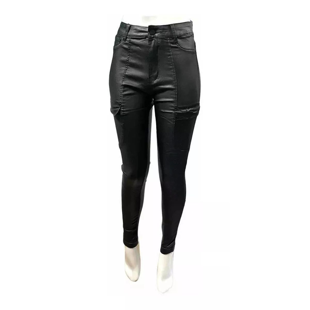 TODO CALZA2 - Jeans Ecocuero Tiro Alto Elasticados